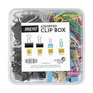 BRUSTRO Assorted Clip Box