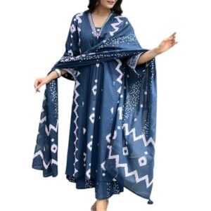 Rangnavi Women's Cotton Anarkali Kurta