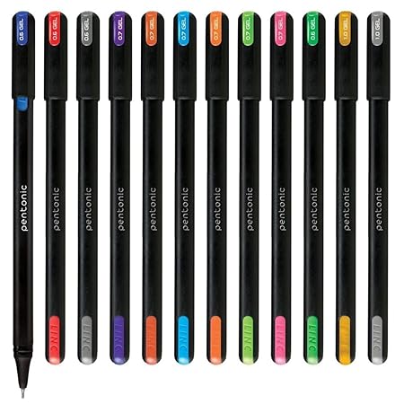 Pentonic Multicolor Gel Pen With Hard Box Case